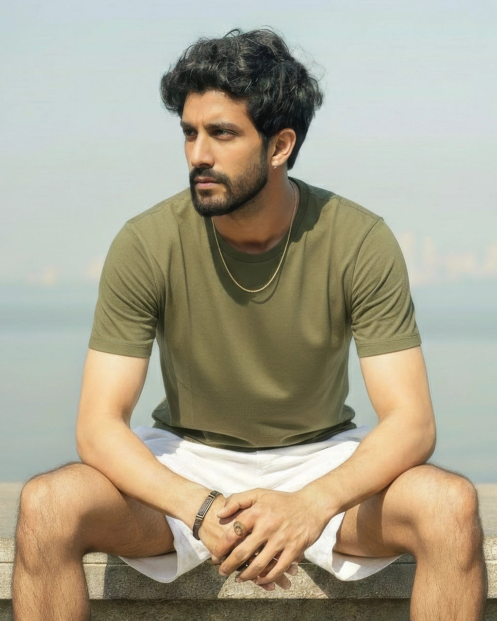 Round Neck Olive Green Tees