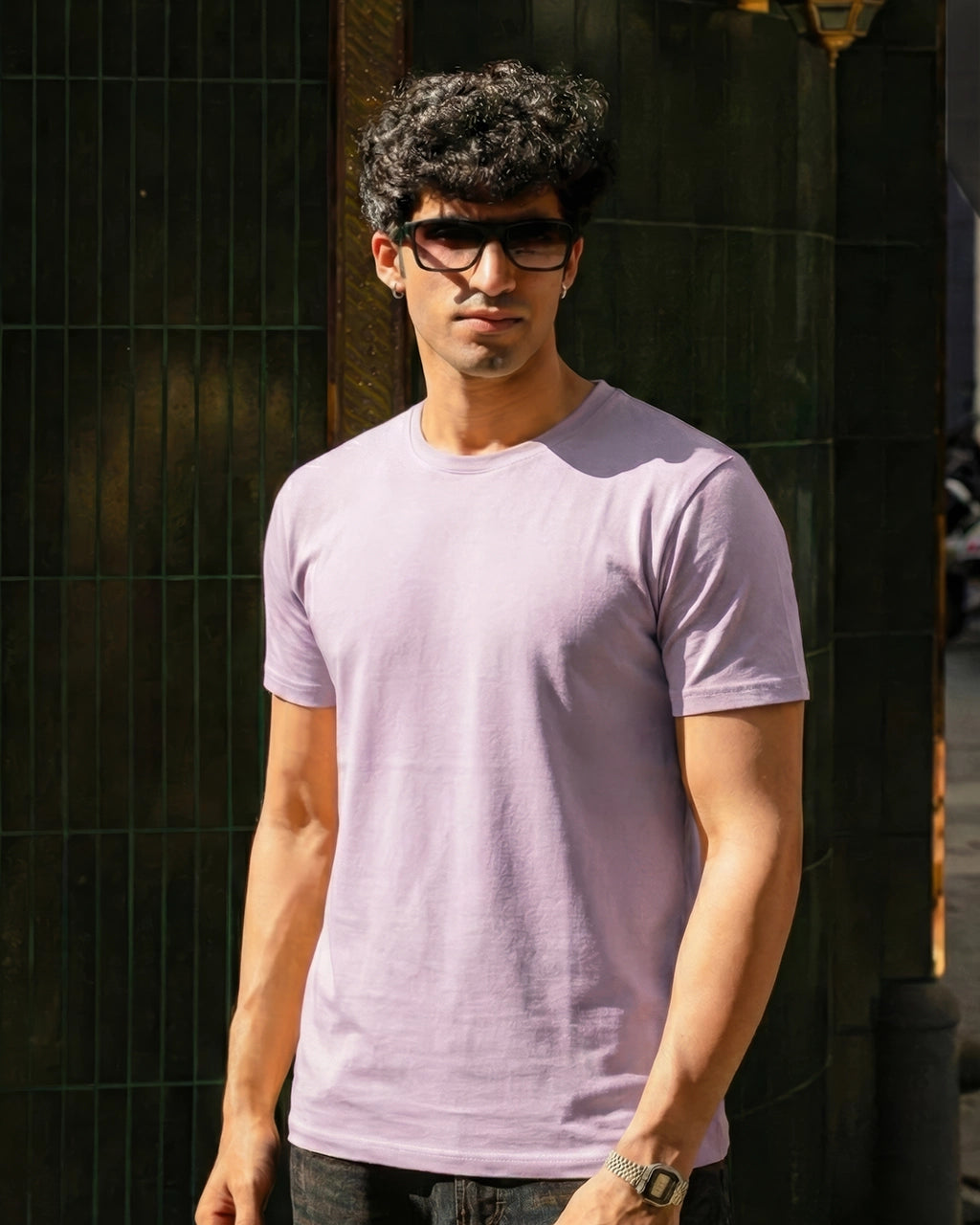 Round Neck Lavender Tees
