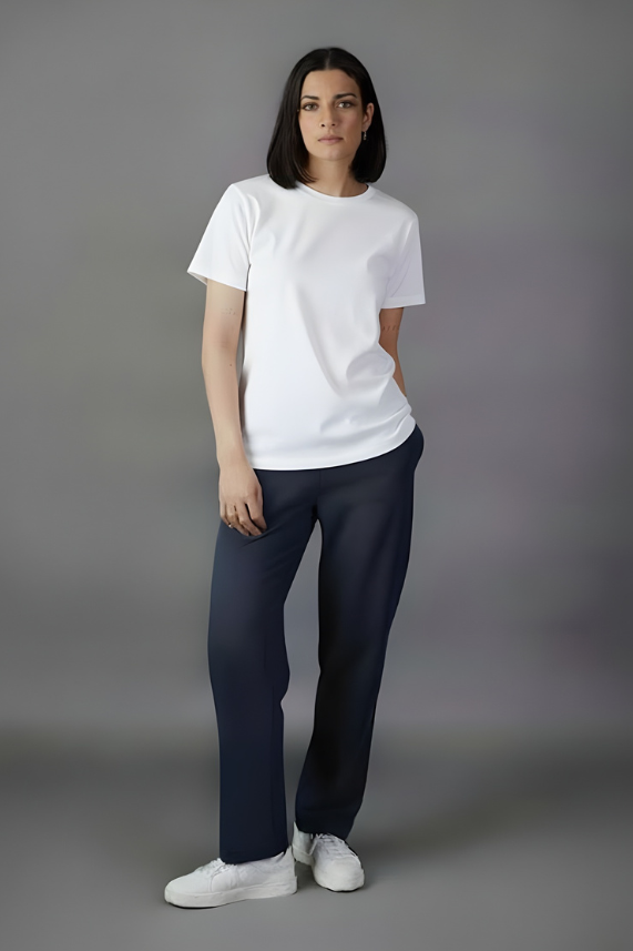 Unisex Round Neck White Tees