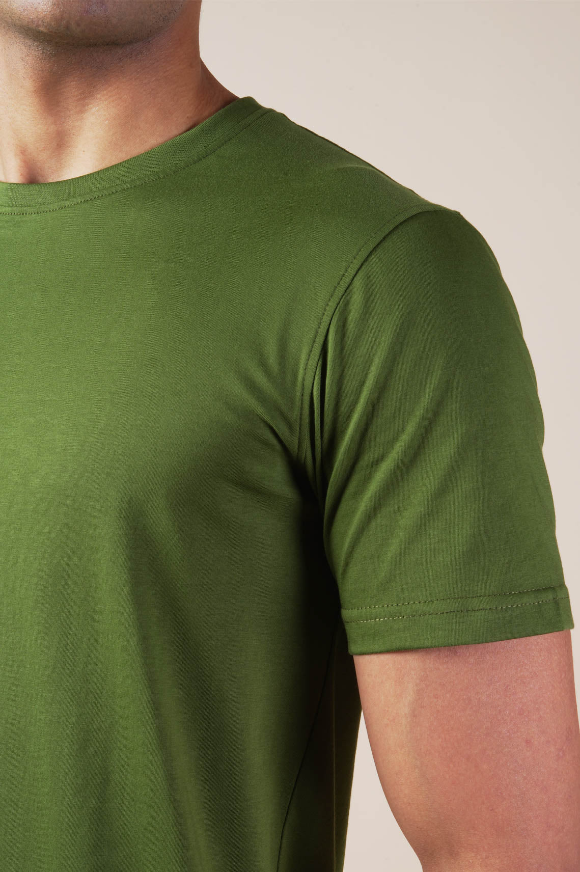 Unisex Green Crew Neck Tees