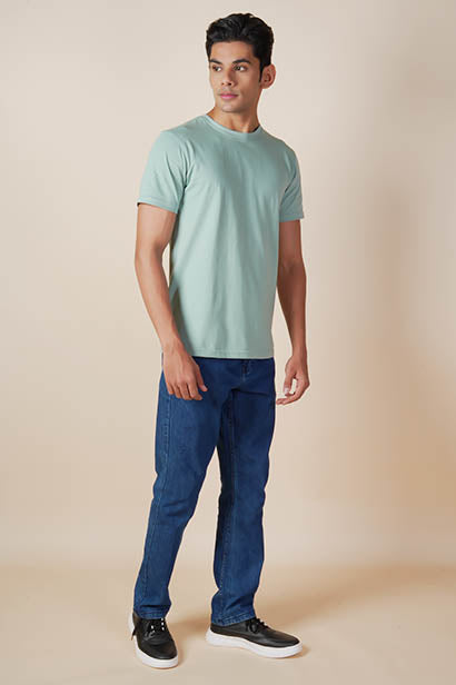 Green Round Neck T Shirt