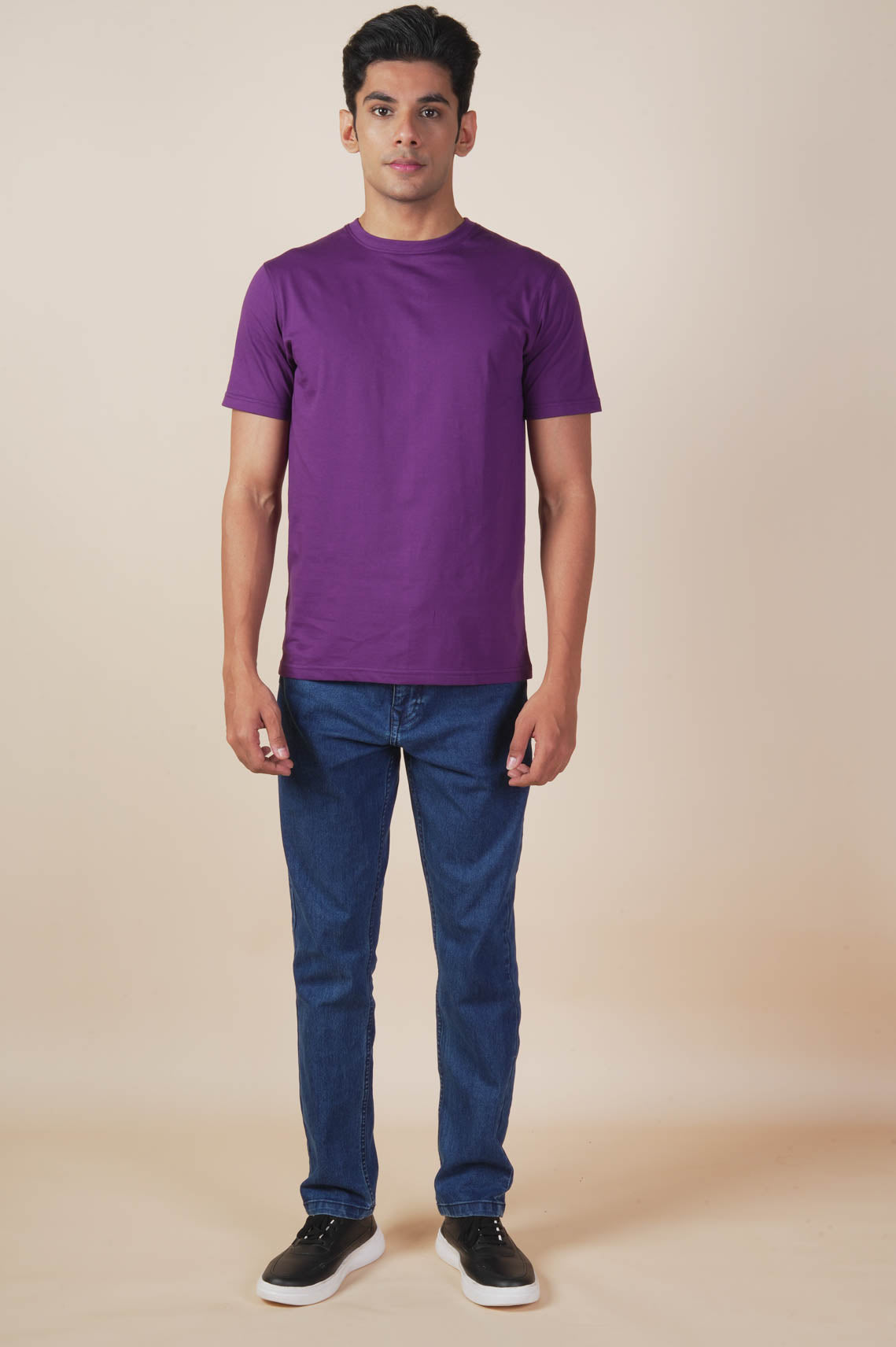 Round Neck Purple Tees