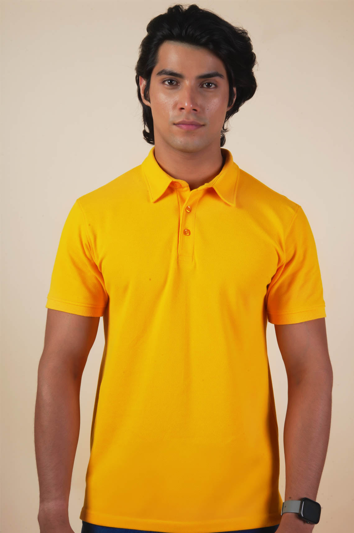 Polo Neck Haldi Yellow Tees