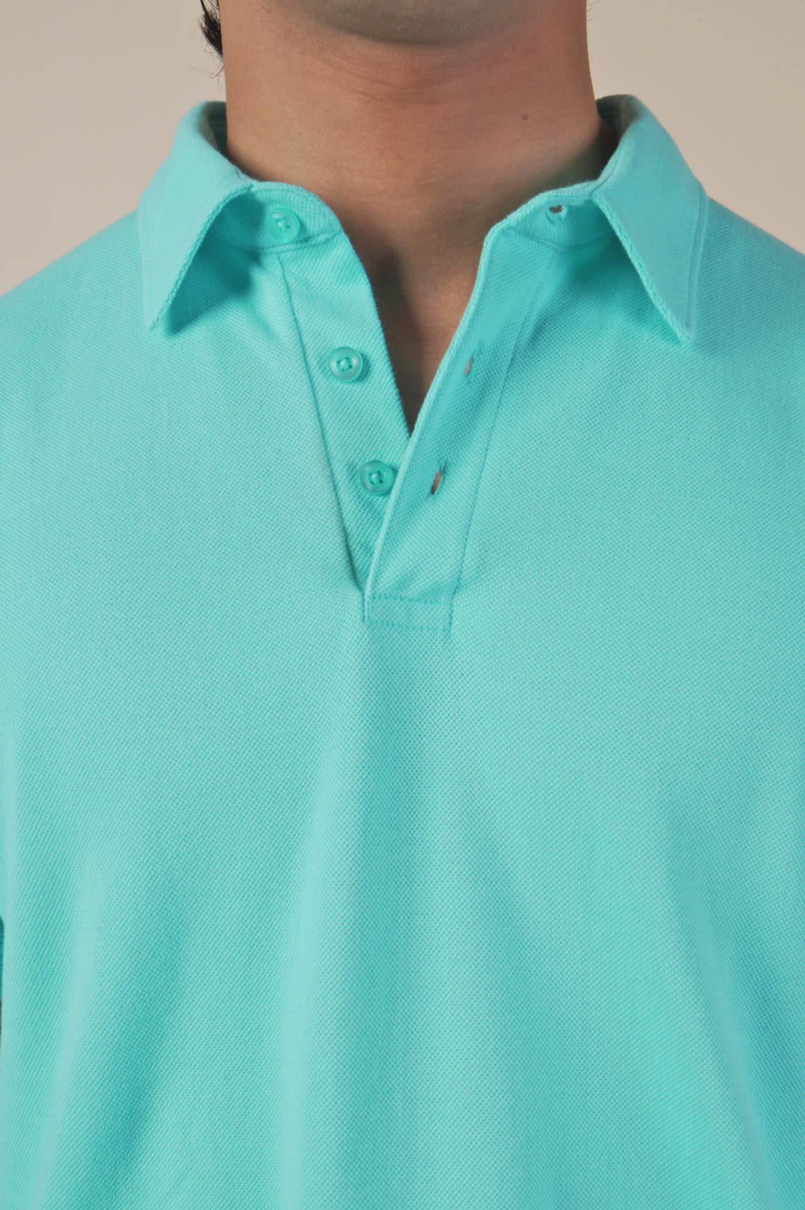 Breathable Cotton Blue Polo T Shirt