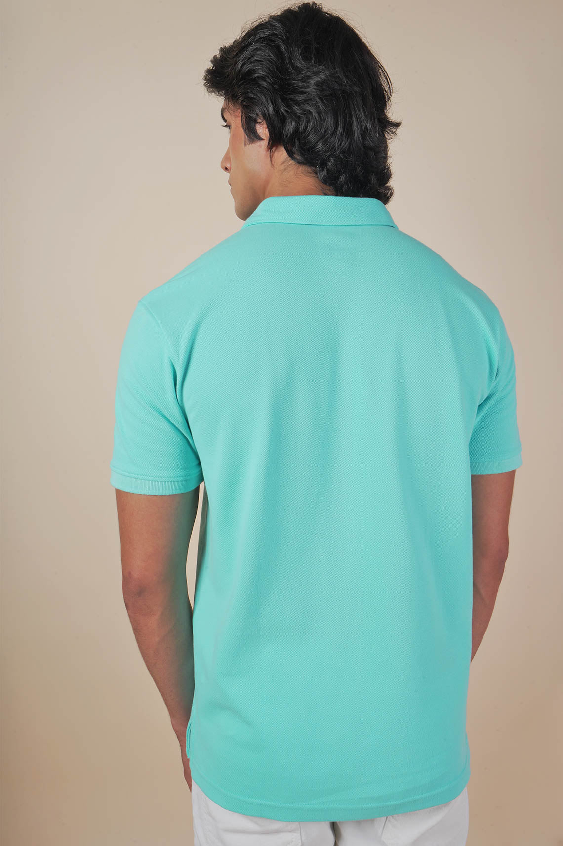 Cotton Blue Polo T-Shirt