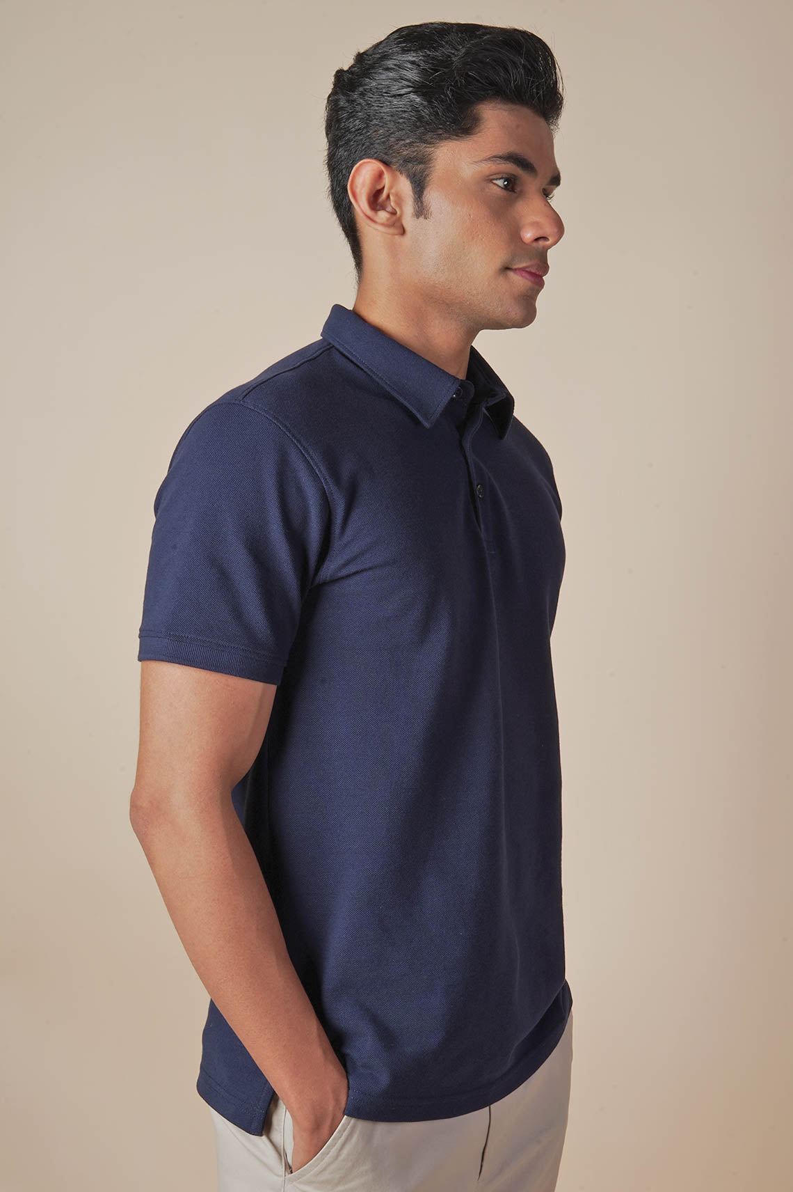 Mens Blue Polo T Shirt