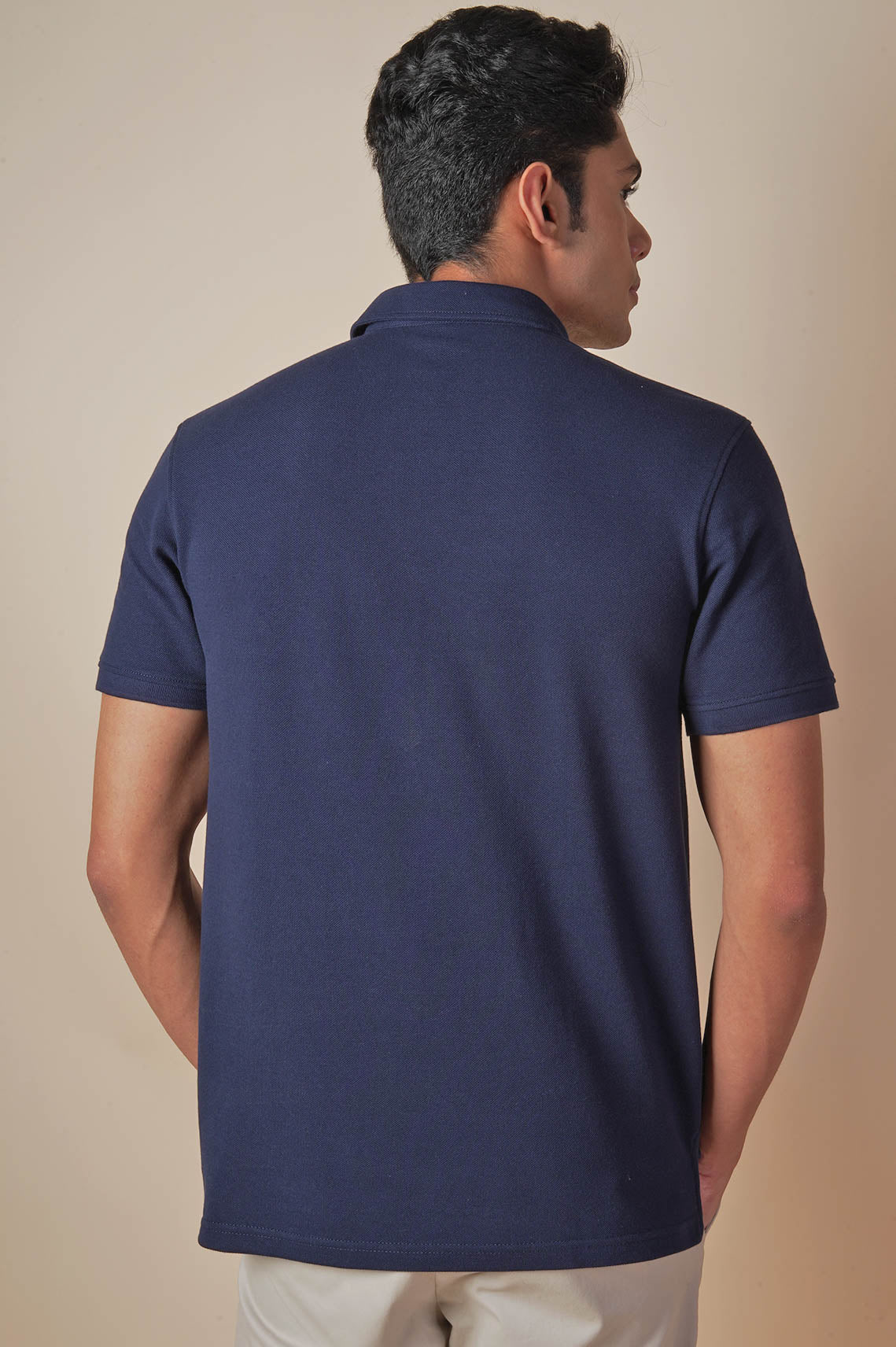 Half Sleeve Navy Blue Polo T Shirt