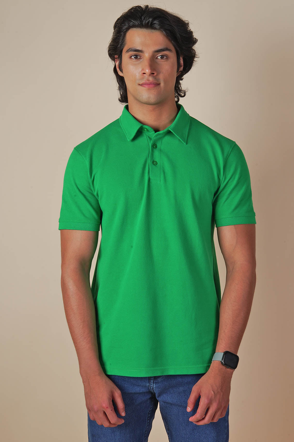 Polo Neck Parrot Green Tees