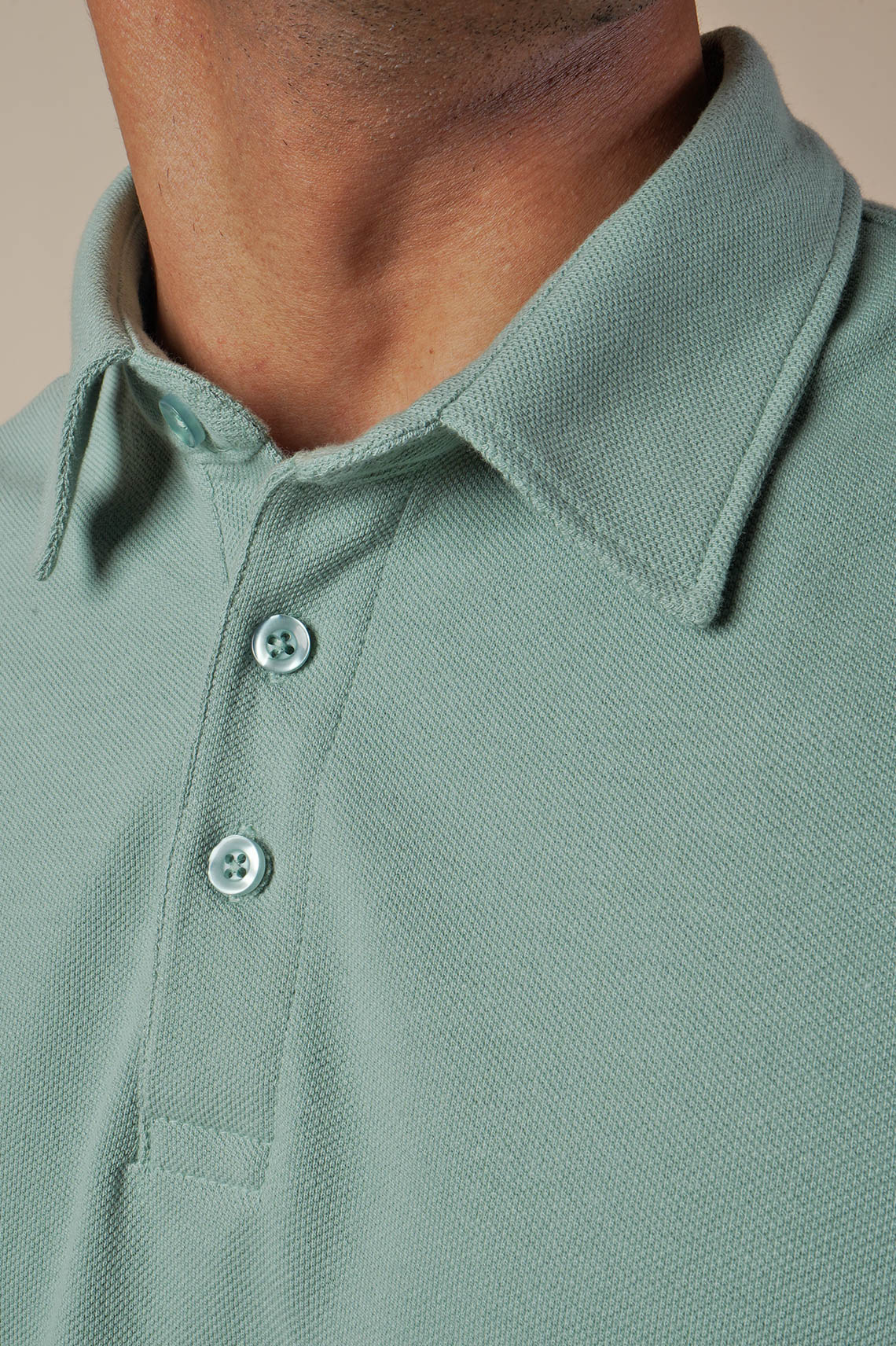 Basic Polo Neck Green T Shirt