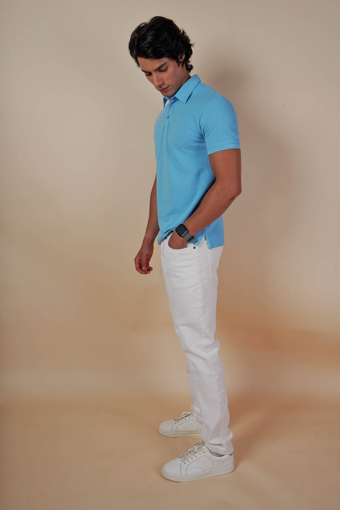 Polo Neck Blue T Shirt For Men And Women