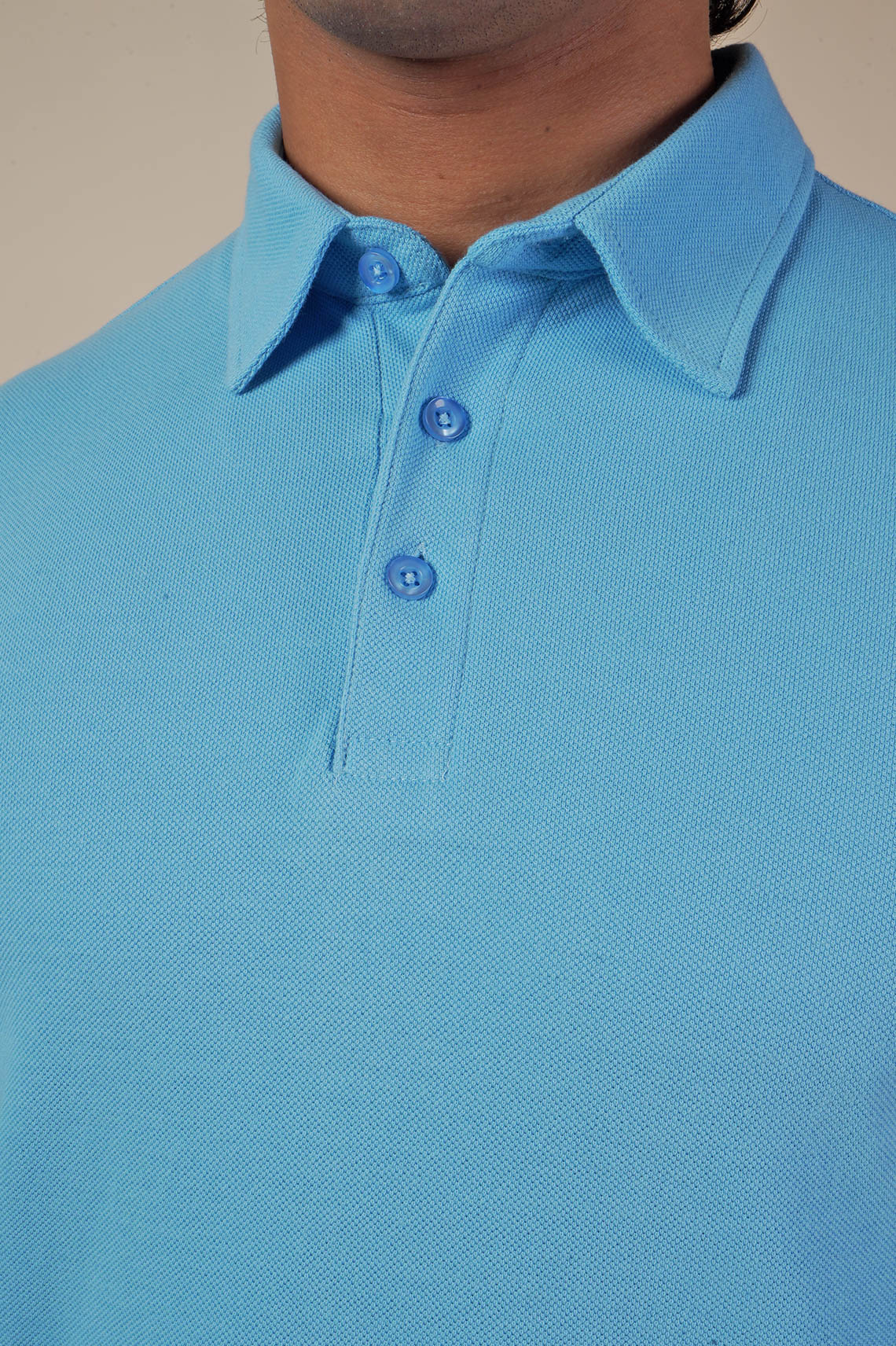 Plain Blue Polo Neck T Shirt For Men And Women