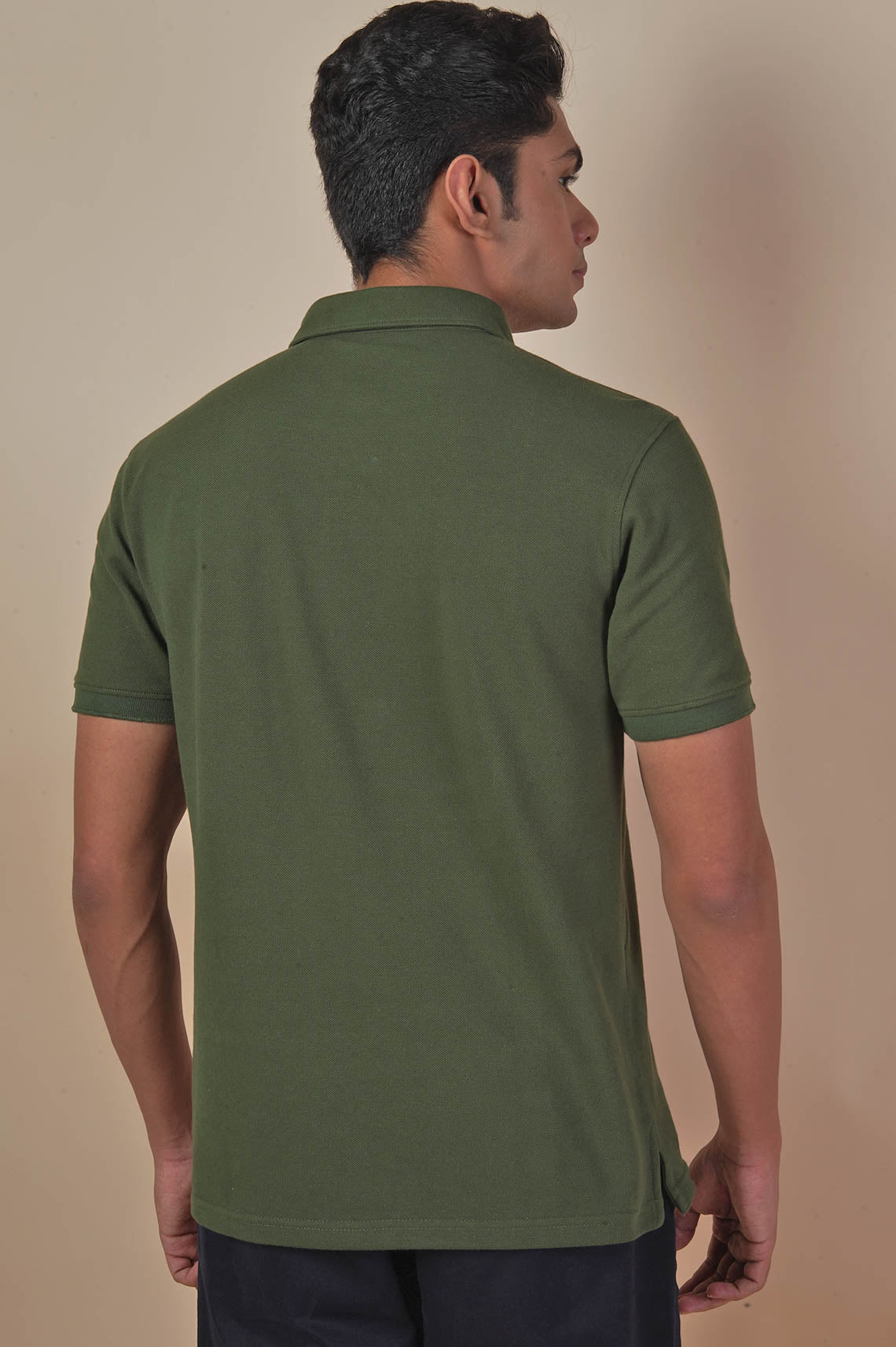 Unisex Olive Green Polo Neck Tee
