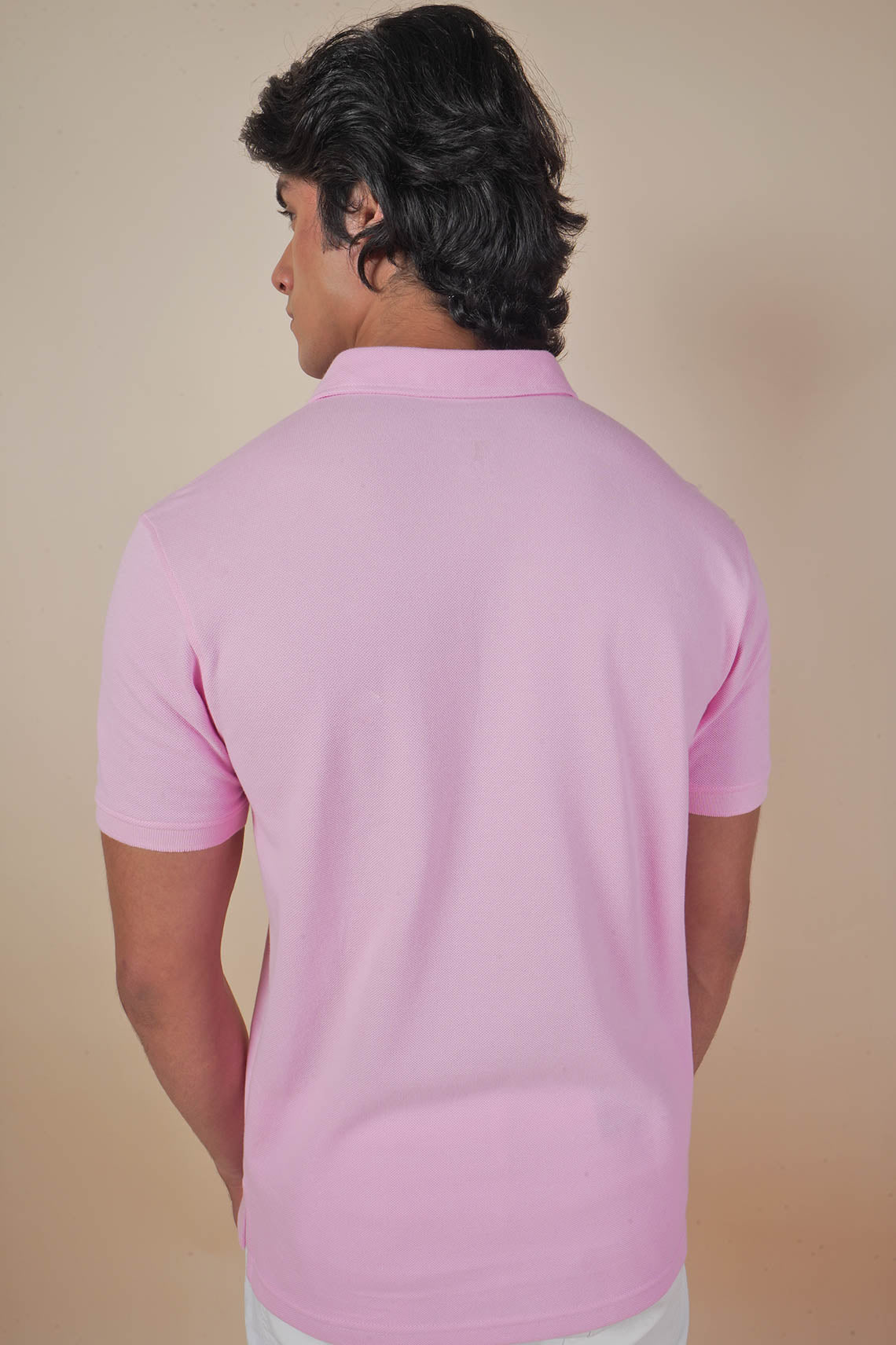 Short Sleeve Pink Polo T Shirt