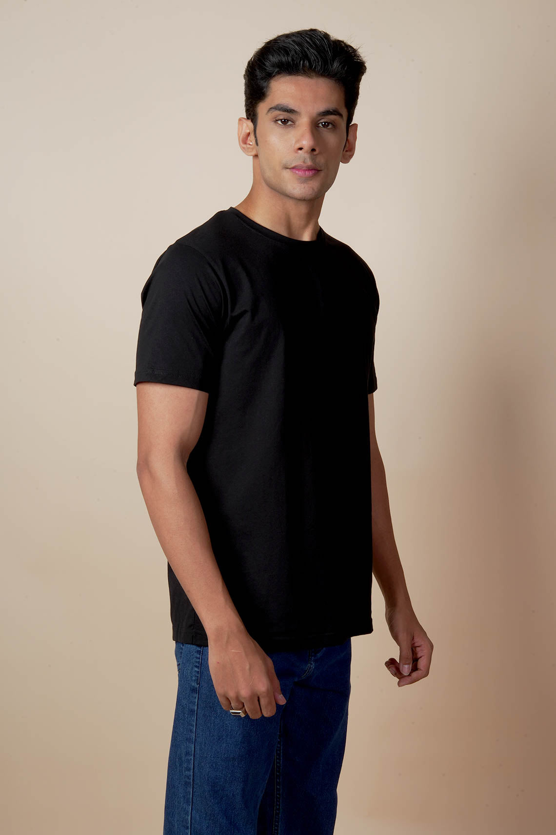 Black Crew Neck T Shirt