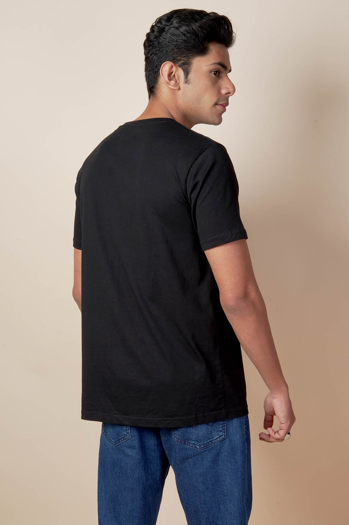 Slim Fit Crew Neck Black T Shirt
