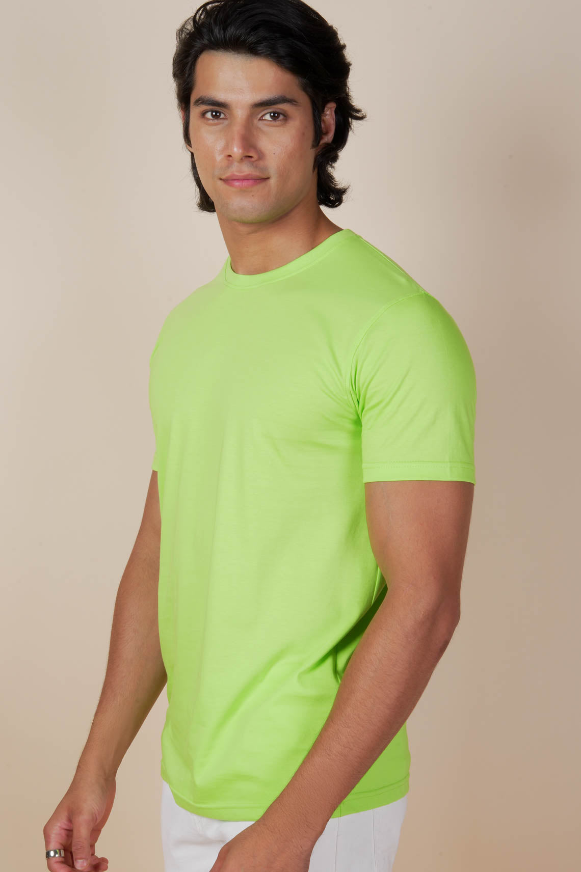 Round Neck Cotten Green T Shirt For Men And Women