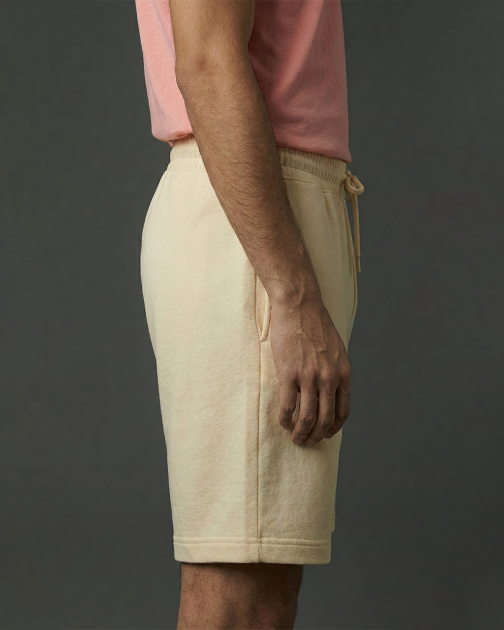 Off white cotton shorts