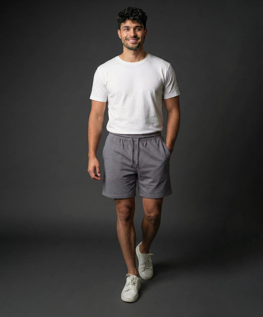 Blue knee length shorts
