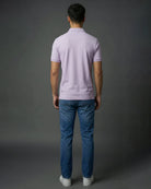 Polo neck lavender tees back view