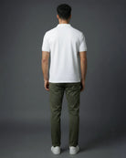 White polo t shirt back view