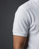 White polo t shirt Half sleeve close-up
