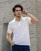 Polo Neck White Tees