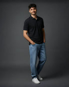 Black polo t shirt for men