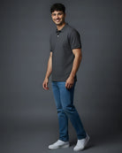 Polo neck grey t shirts