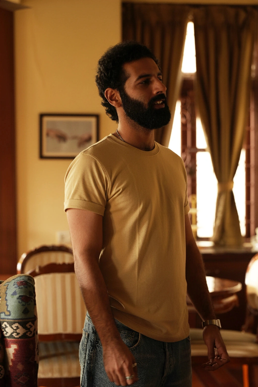 Solid Crew Neck T Shirt