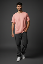 Pink round neck T shirt