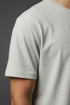 Regular fit round neck grey t shirt