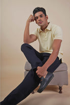 Breathable Beige Polo Neck Tee For Men And Women