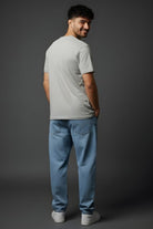 Light grey round neck tee