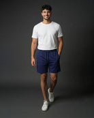 Plain navy blue shorts